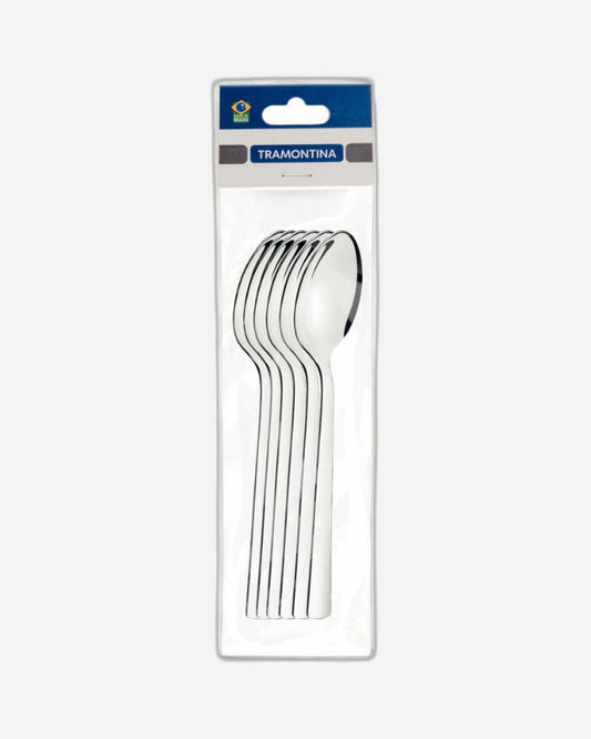 ملاعق حلوى من الفولاذ المقاوم للصدأ من ترامونتينا، 6 قطع