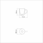 طقم أكواب شاي وقهوة زجاج مزدوج الجدار من ترامونتينا برازيل، قطعتين، سعة 270 مل، مع مقابض