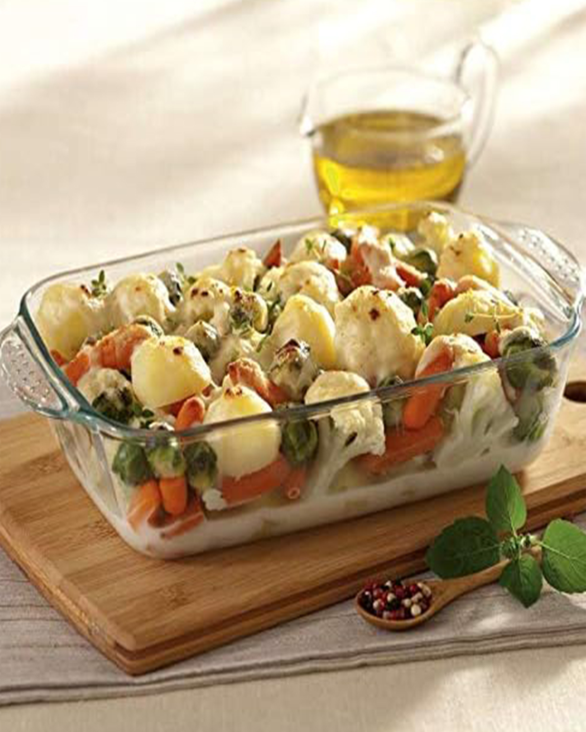 Marinex Rectangular Glass Roaster with Handles, Heat-Resistant, Oven-Safe, 2.7L