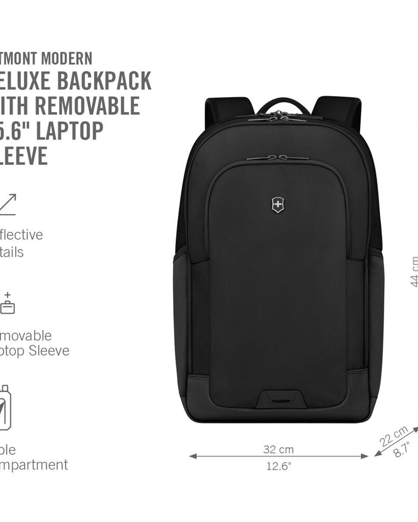 حقيبة ظهر فيكتورينوكس ألتمونت مودرن ديلوكس سوداء