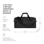 Victorinox Altmont Modern  2-Way Duffle/Backpack Bag  Black