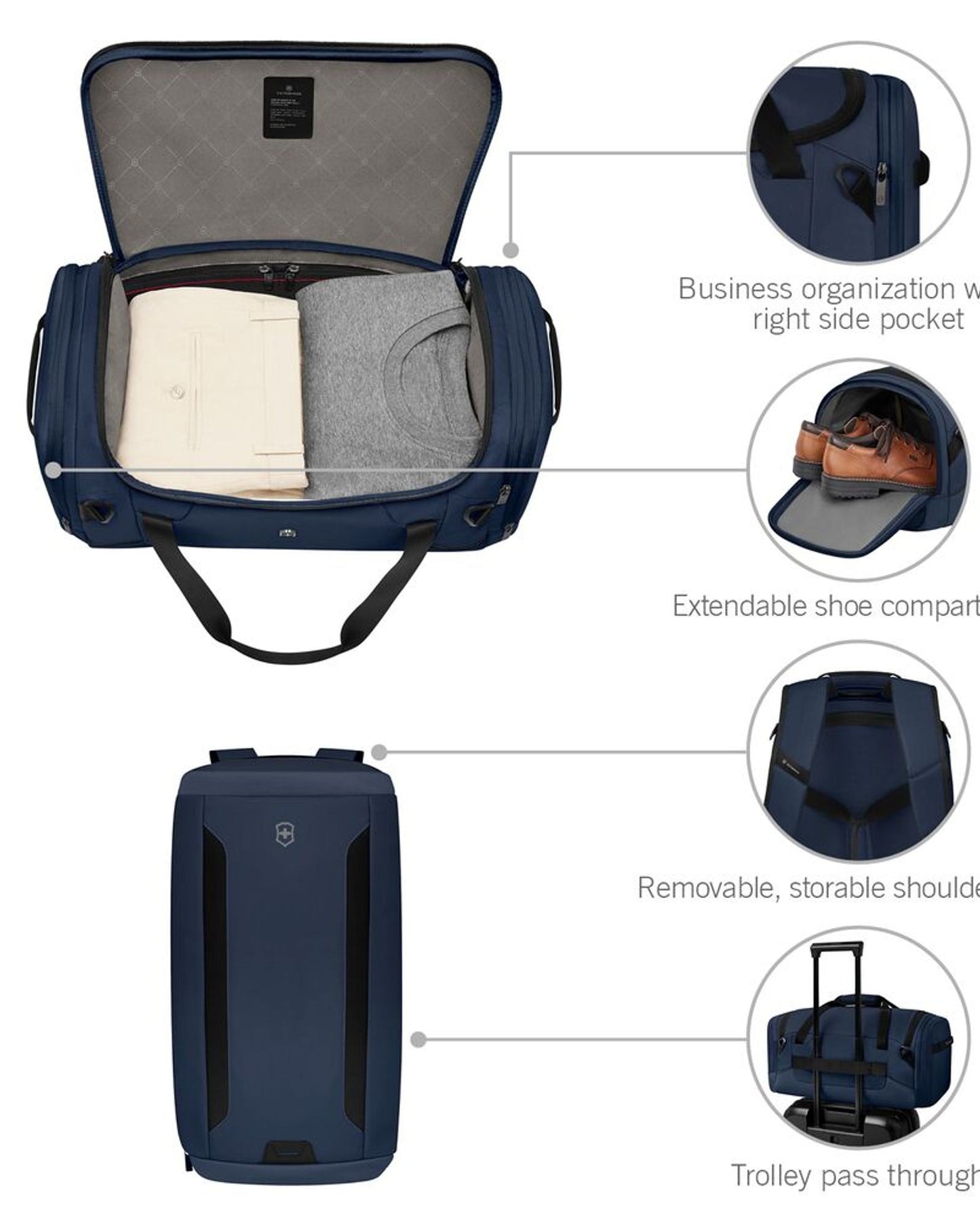 حقيبة فيكتورينوكس ألتمونت مودرن ثنائية الاستخدام (حقيبة سفر/حقيبة ظهر) - أسود