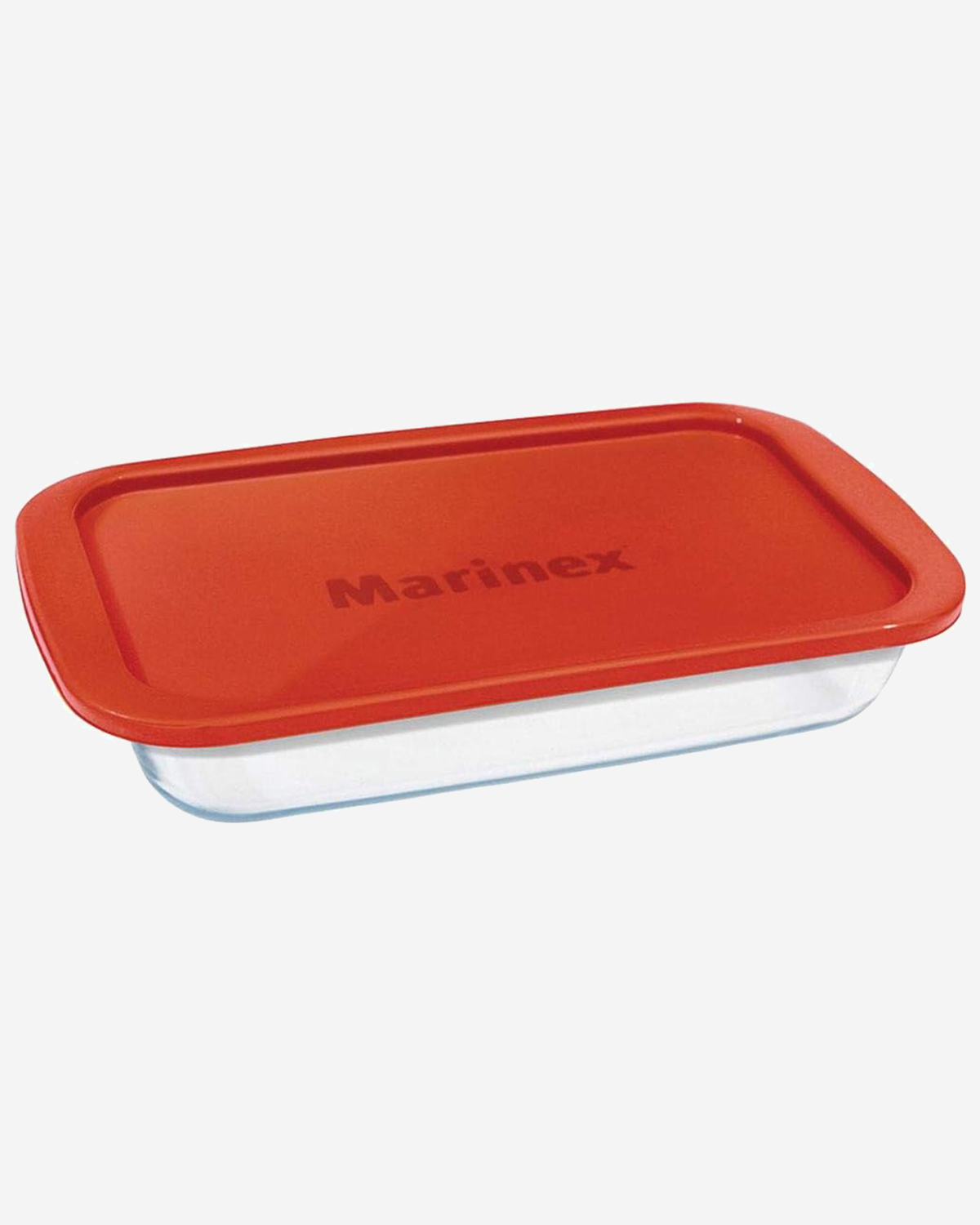 Marinex Large Rectangular Glass Roaster with Plastic Lid, Heat-Resistant, Oven-Safe, 2.9L