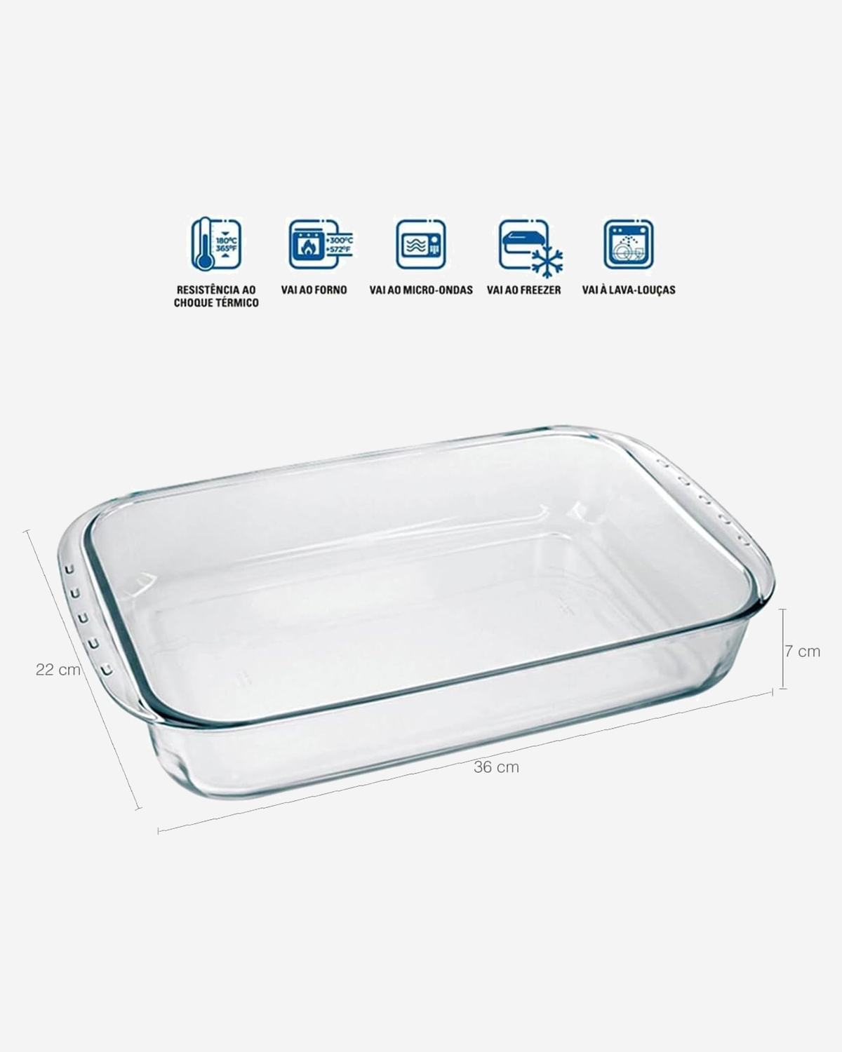 Marinex Deep Rectangular Glass Roaster, Heat-Resistant, Oven-Safe, 3.7L