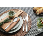 طقم أدوات مائدة ترامونتينا برازيل أمازونا من الفولاذ المقاوم للصدأ، مكون من 24 قطعة، مع سكين لحم ولمسة نهائية شديدة اللمعان