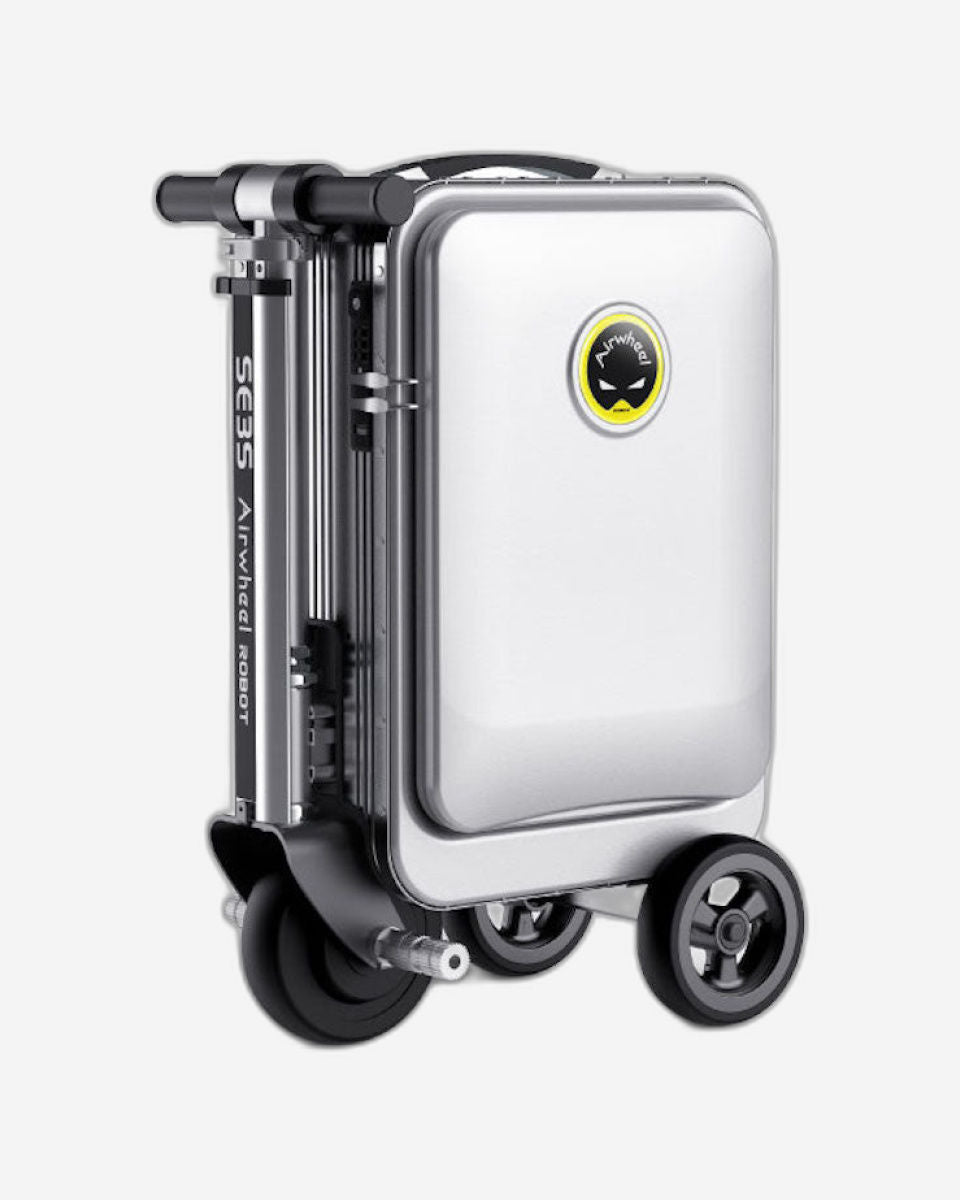 Airwheel SE3S - سكوتر كهربائي للأمتعة - أسود | حقيبة سفر ذكية قابلة للتمديد تلقائيًا مع بطارية قابلة للإزالة