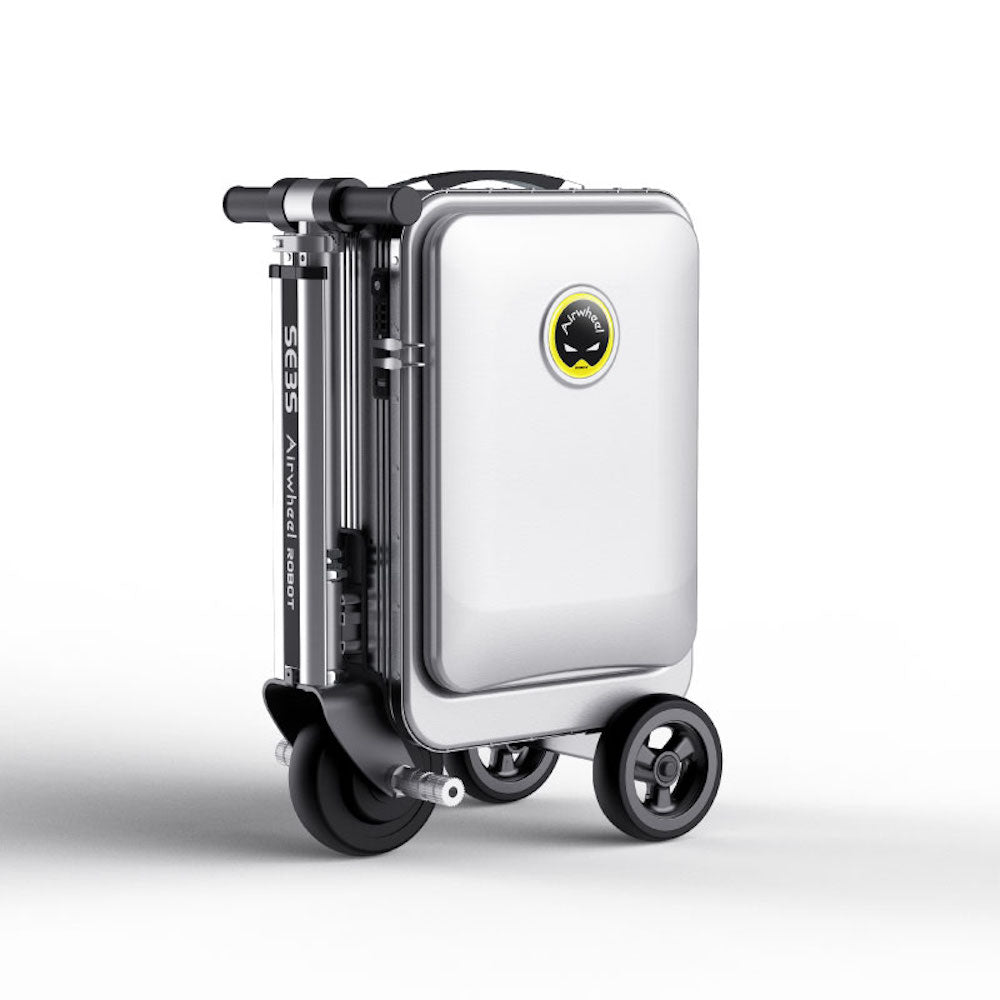 Airwheel SE3S - سكوتر كهربائي للأمتعة - أسود | حقيبة سفر ذكية قابلة للتمديد تلقائيًا مع بطارية قابلة للإزالة