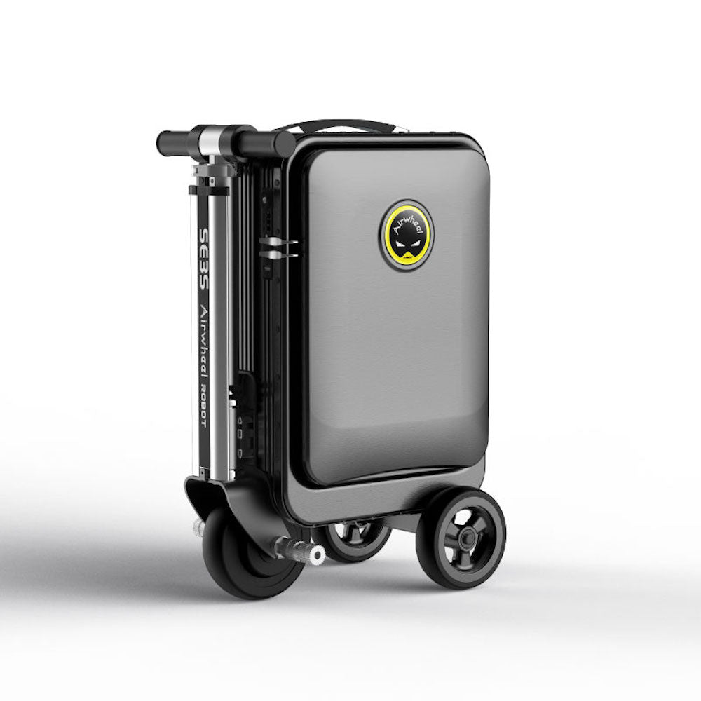 Airwheel SE3S - سكوتر كهربائي للأمتعة - أسود | حقيبة سفر ذكية قابلة للتمديد تلقائيًا مع بطارية قابلة للإزالة