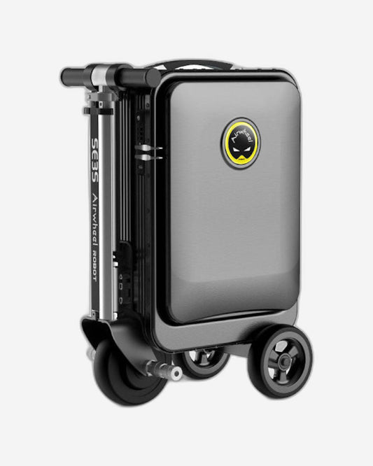Airwheel SE3S - سكوتر كهربائي للأمتعة - أسود | حقيبة سفر ذكية قابلة للتمديد تلقائيًا مع بطارية قابلة للإزالة