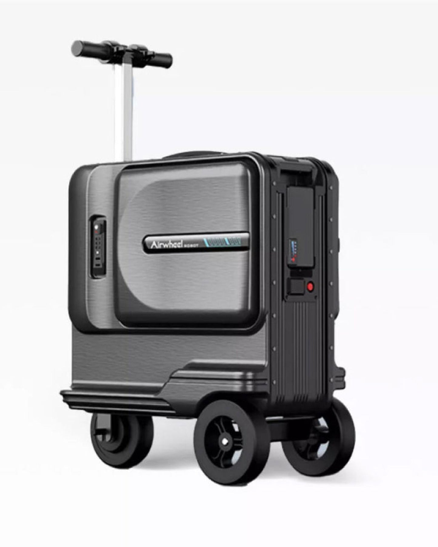 Airwheel SE3T - سكوتر كهربائي للأمتعة - أسود | حقيبة سفر ذكية كبيرة جدًا مزودة ببطارية قابلة للإزالة