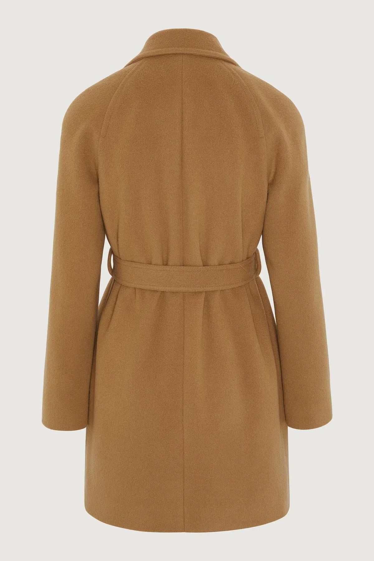 Geraldine Wool Blend Mid-Length Coat in Black