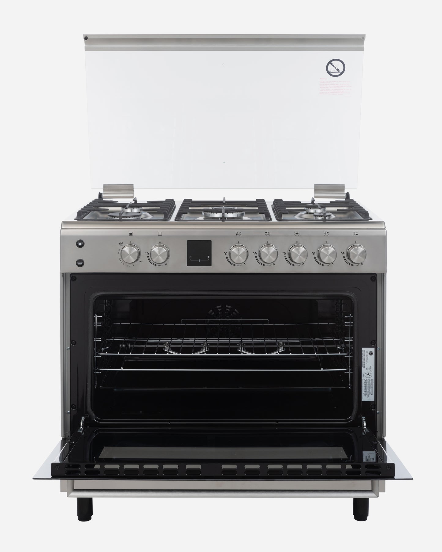 طباخ غاز مستقل بالكامل من هوفر، 5 شعلات وشواية – HGC-V95G-S (معتمد من ESMA)