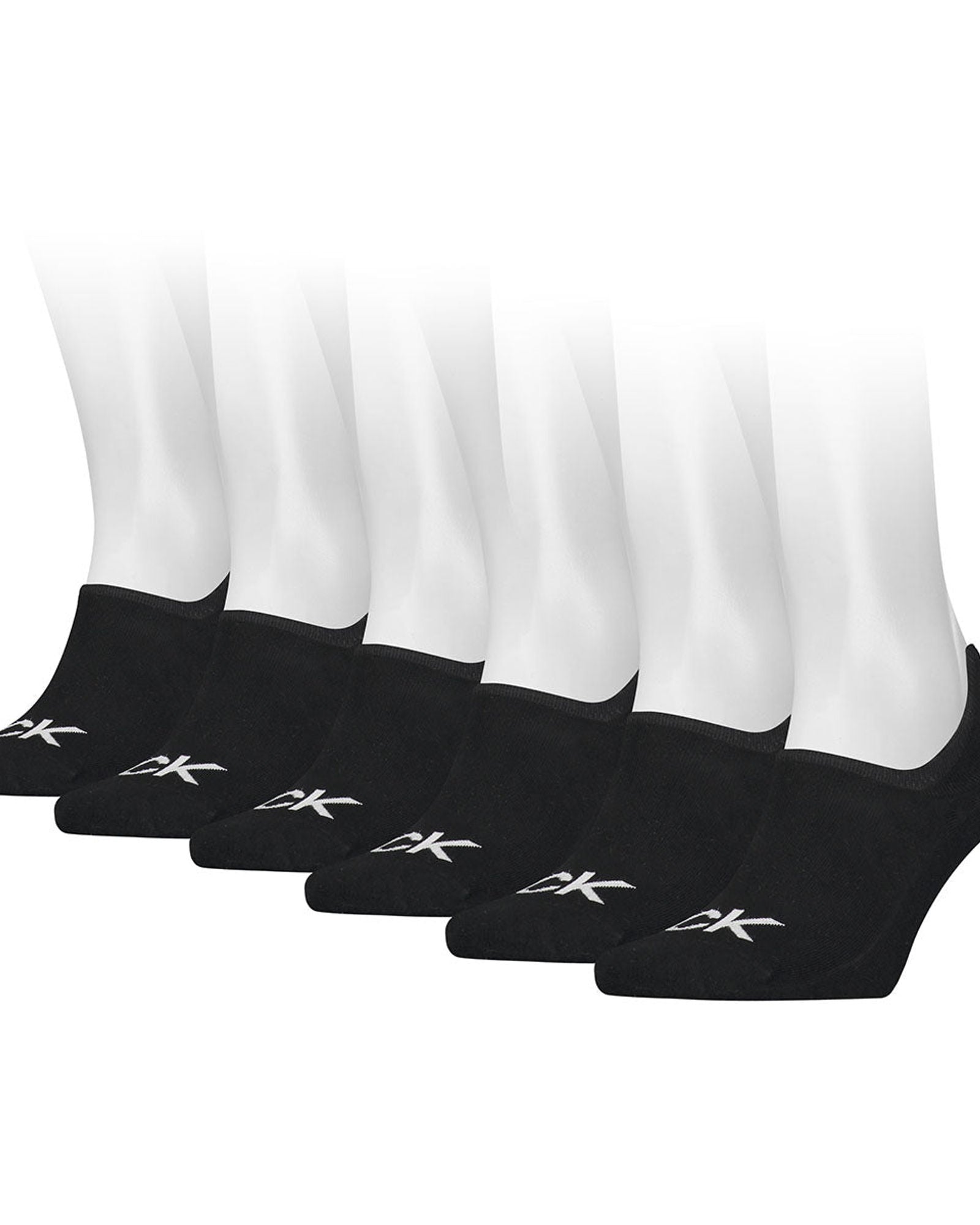 جوارب كالفن كلاين غير المرئية للرجال - عبوة من 6 قطع