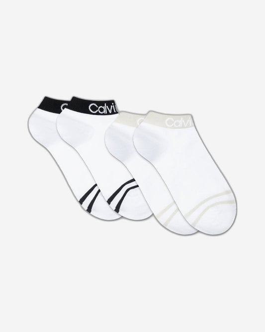 جوارب ربعية نسائية من كالفن كلاين، عبوة من 4 قطع