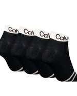جوارب ربعية نسائية من كالفن كلاين، عبوة من 4 قطع