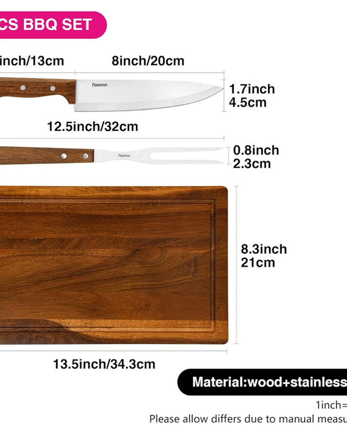 طقم شواء فيسمان 3 قطع