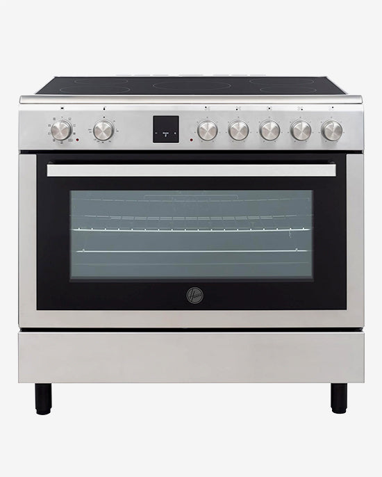 طباخ هوفر سيراميك 90×60 سم، 5 مناطق طهي، موقد طبخ كهربائي بالكامل 90 سم، إشعال ذاتي، فرن كهربائي متعدد الوظائف وشواية مع مروحة تبريد، لمسة نهائية من الفولاذ، صنع في تركيا