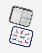 صندوق غداء من الفولاذ بتصميم جلد النمر من لحاء الخيزران