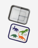 صندوق غداء من الفولاذ على شكل ديناصور من لحاء الخيزران