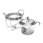 غطاء/سخان/مغرفة حساء دائرية من ريجنت فوليو من الفولاذ المقاوم للصدأ سعة 4 لتر