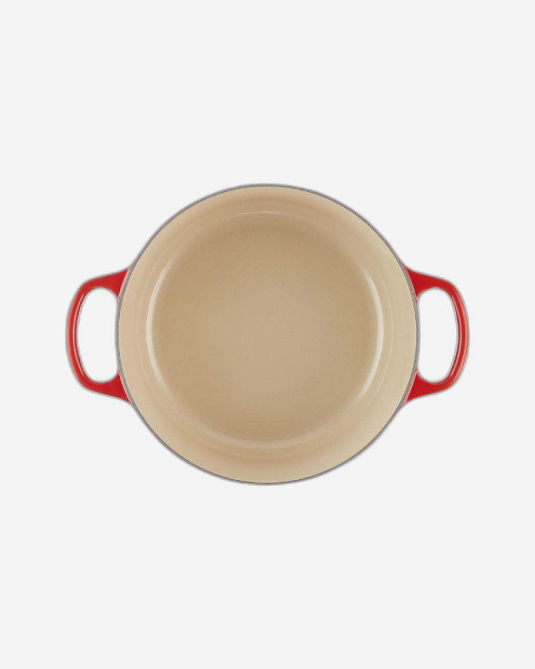 قدر فرن فرنسي دائري من لو كروزيه، 26 سم، لون أحمر كرزي - 21177260602430