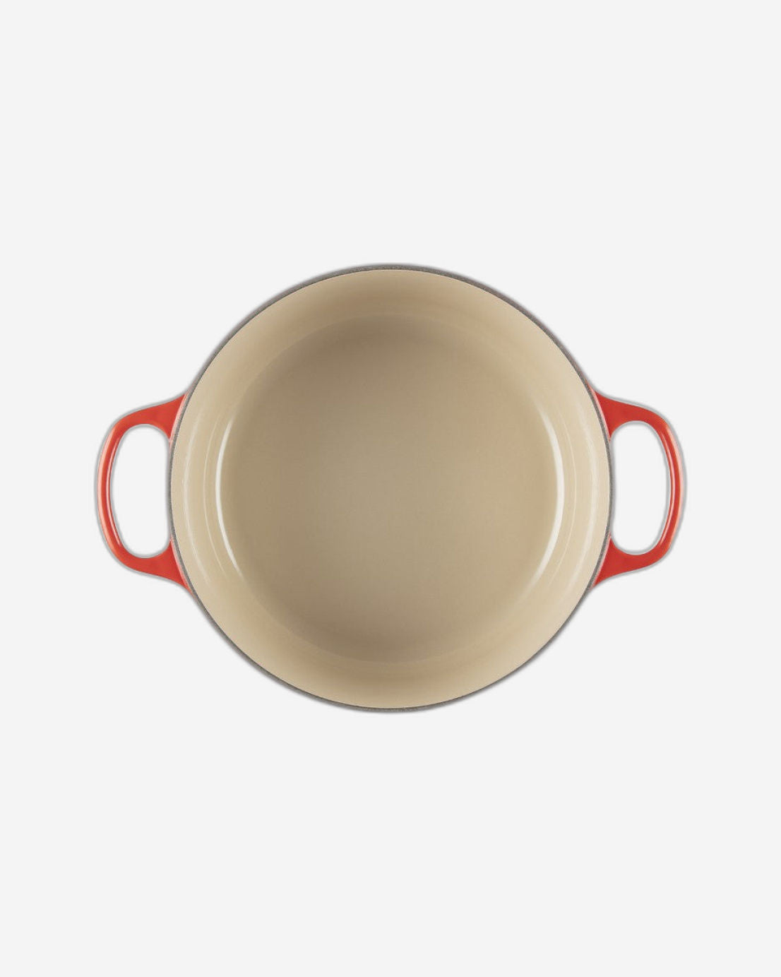 قدر فرن فرنسي دائري من لو كروزيه، 28 سم، لون أحمر كرزي