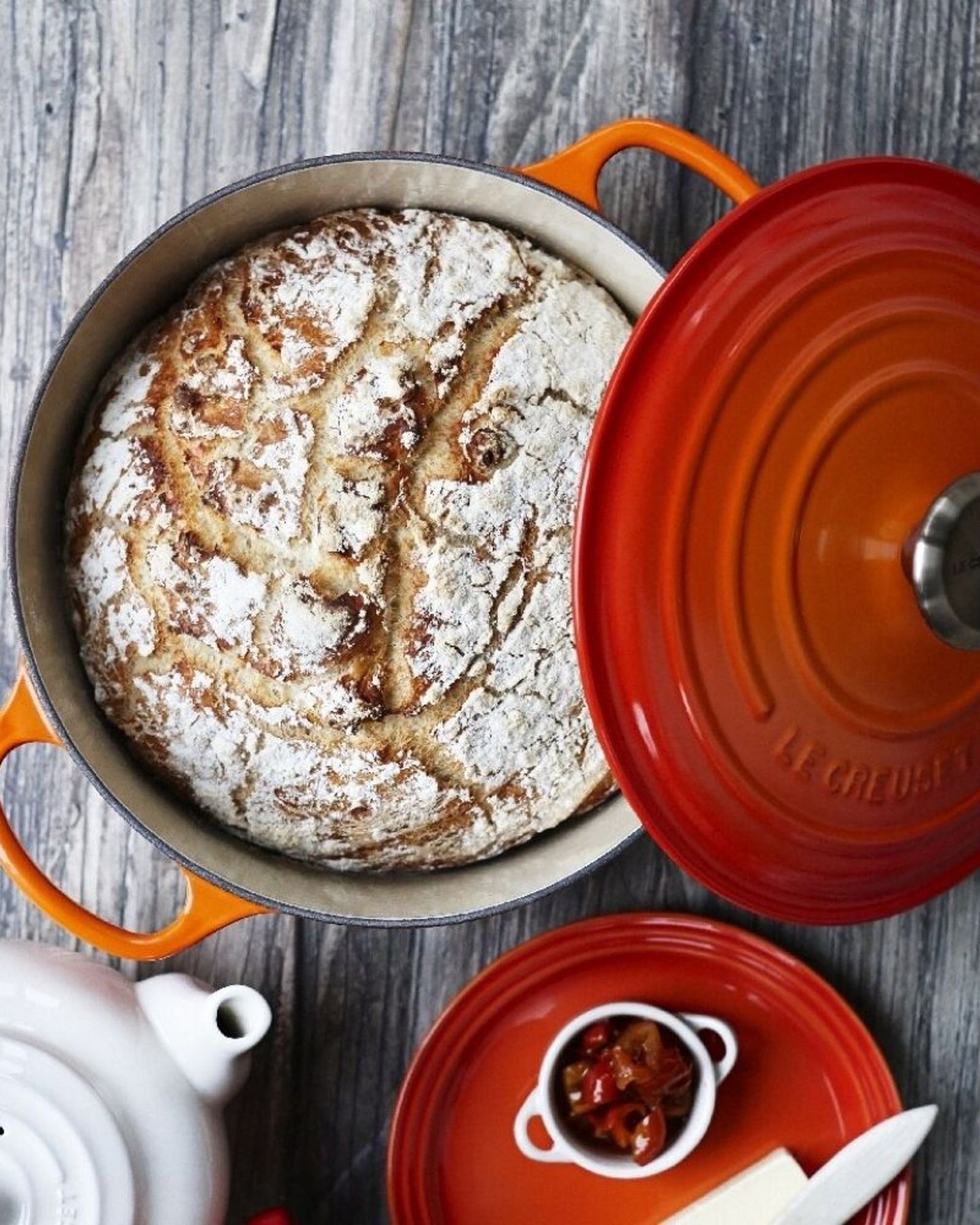 فرن فرنسي دائري من لو كروزيه، شعلة 24 سم