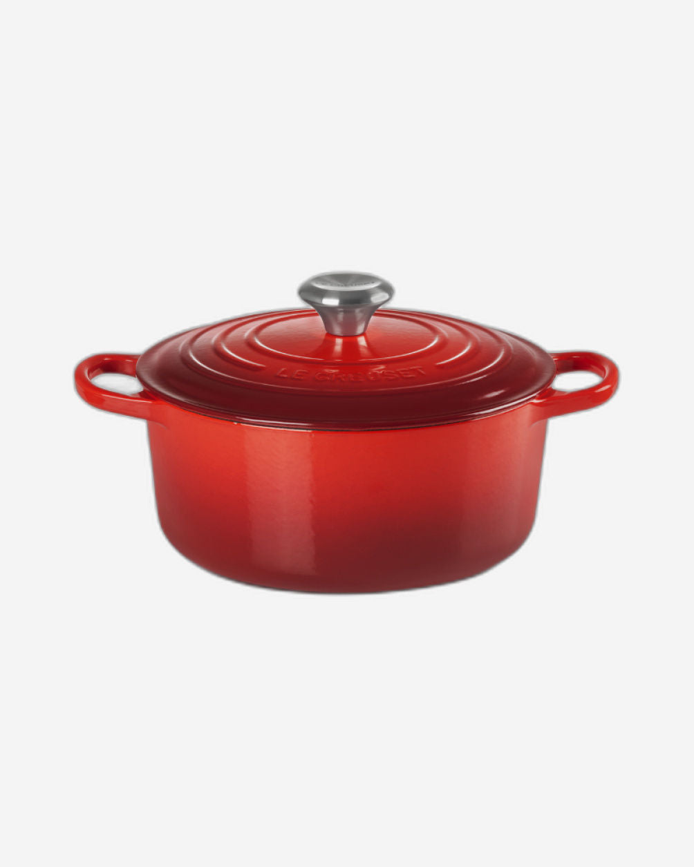 قدر فرن فرنسي دائري من لو كريزويه، 24 سم، لون أحمر كرزي - 21177240602430