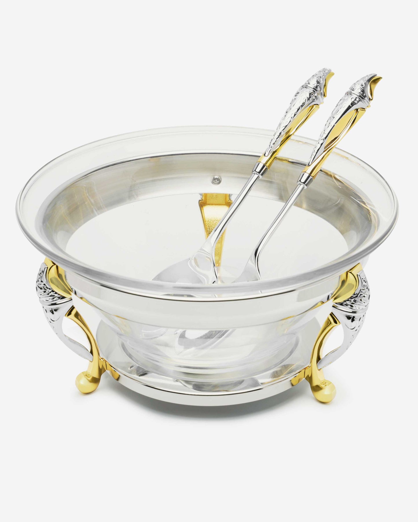 Malaika Ss 30Cm Salad Bowl With Servers