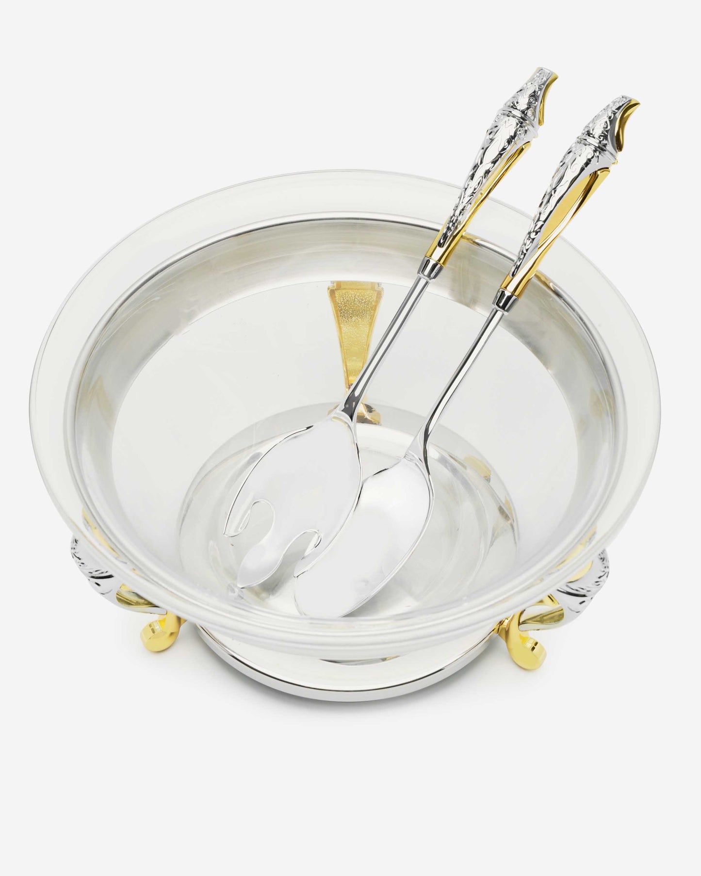 Regent Malaika Ss 30Cm Salad Bowl With Servers