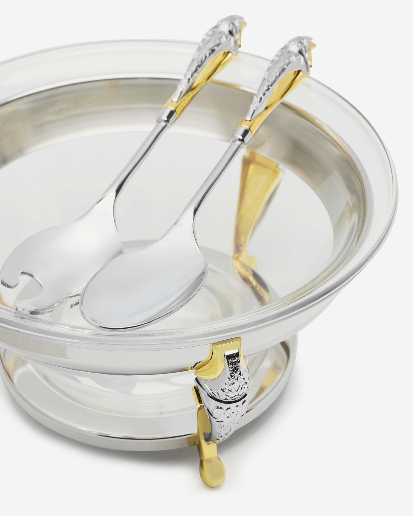 Regent Malaika Ss 30Cm Salad Bowl With Servers