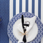 مفرش طاولة منسوج من Kitchen Craft مخطط باللون الأزرق، 30×45 سم