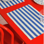 مفرش طاولة منسوج من Kitchen Craft مخطط باللون الأزرق، 30×45 سم