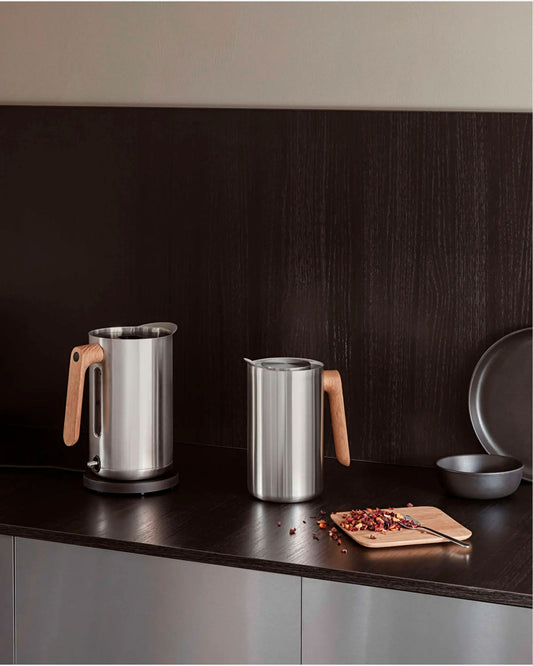 إبريق إيفا سولو 502757 بتفريغ الهواء، سعة 1 لتر، من الفولاذ المقاوم للصدأ، مطبخ نورديك