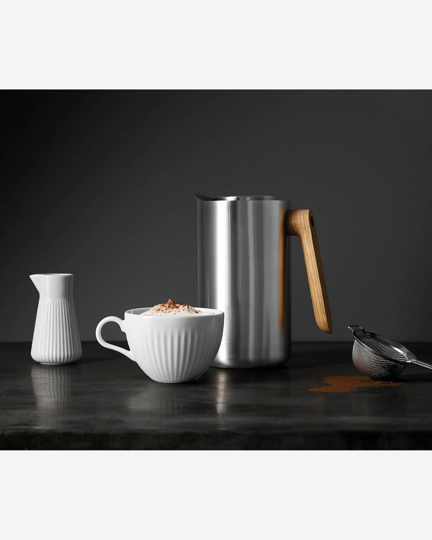 إبريق إيفا سولو 502757 بتفريغ الهواء، سعة 1 لتر، من الفولاذ المقاوم للصدأ، مطبخ نورديك