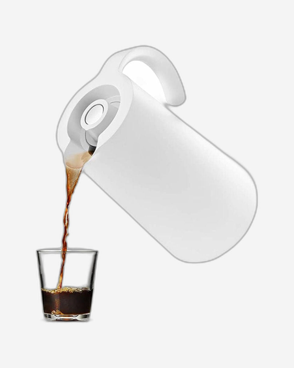 إبريق تفريغ الهواء إيفا سولو رايز سعة 1 لتر، أبيض