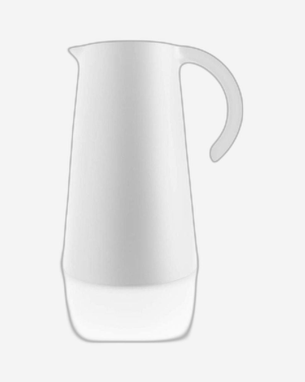 إبريق تفريغ الهواء إيفا سولو رايز سعة 1 لتر، أبيض