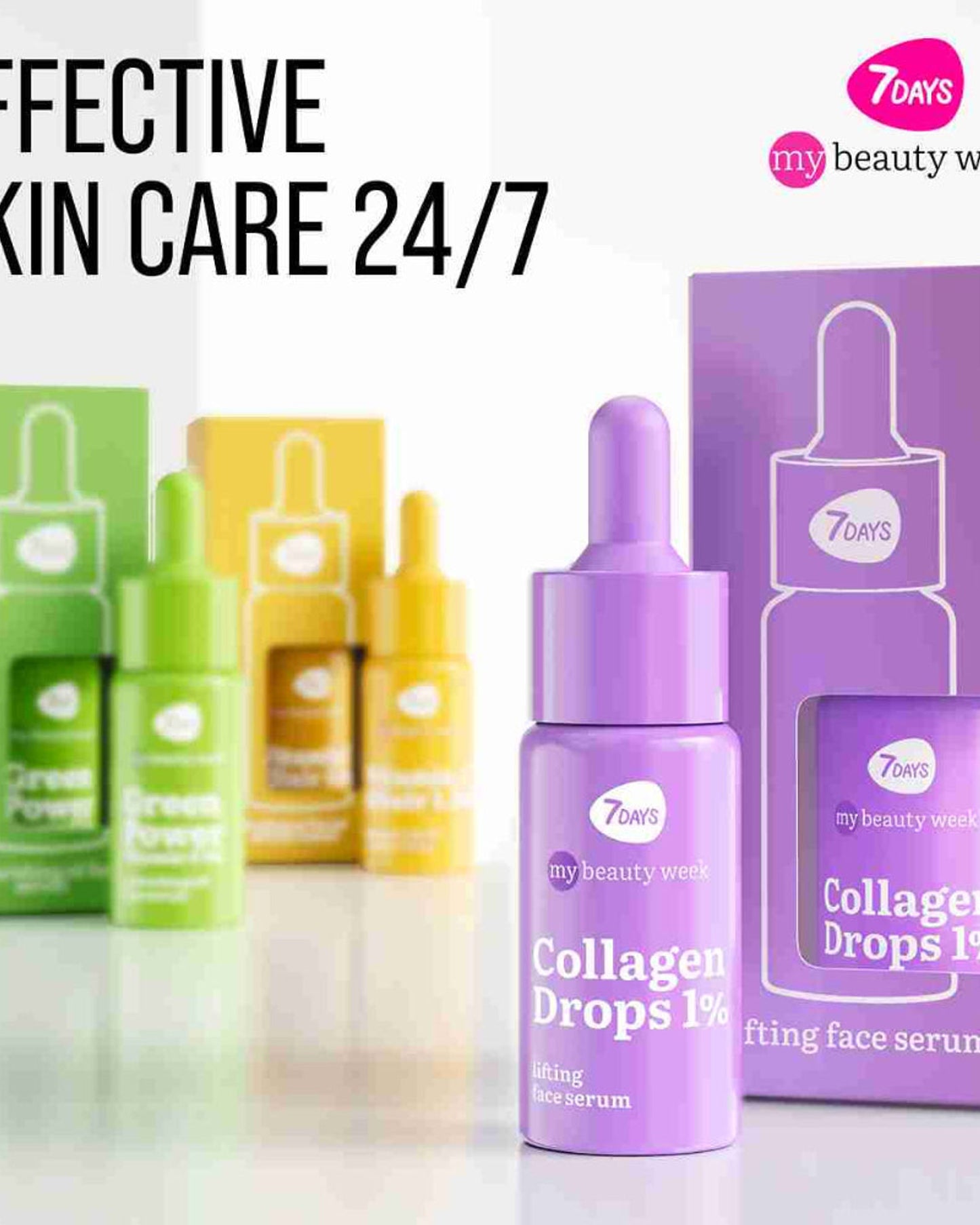 سيروم الكولاجين للوجه 7DAYS بزيت اللوز والجوجوبا 30 مل