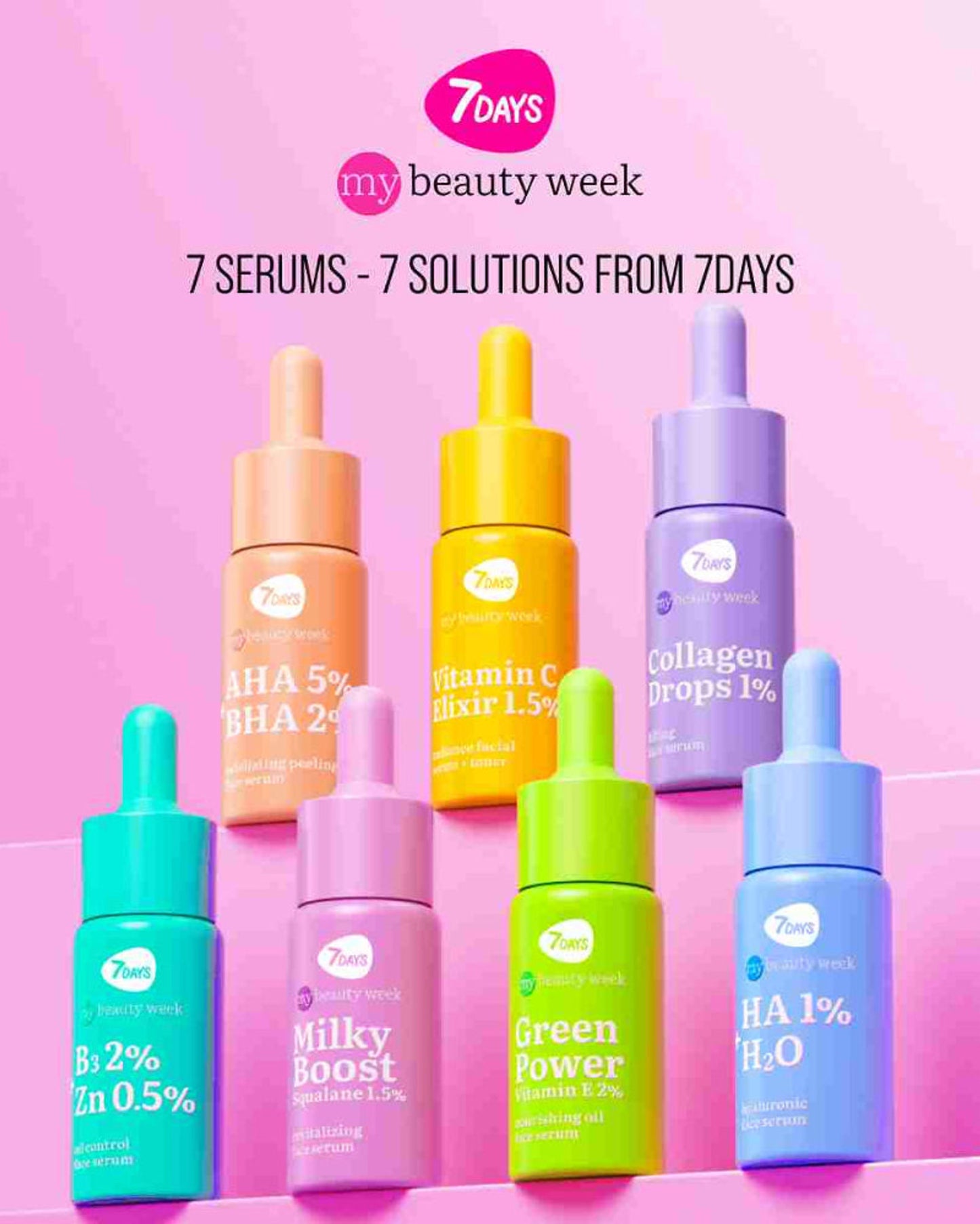 سيروم الكولاجين للوجه 7DAYS بزيت اللوز والجوجوبا 30 مل