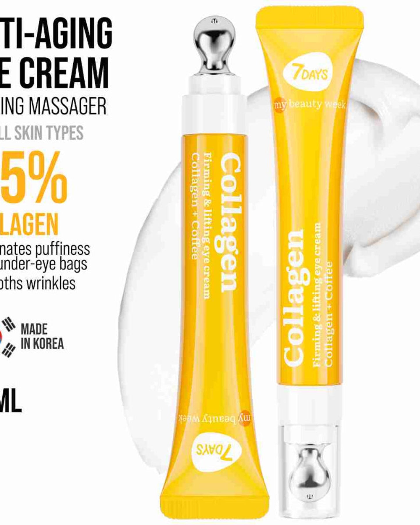 كريم العيون 7DAYS بالكولاجين - العناية بالبشرة الكورية 18 مل