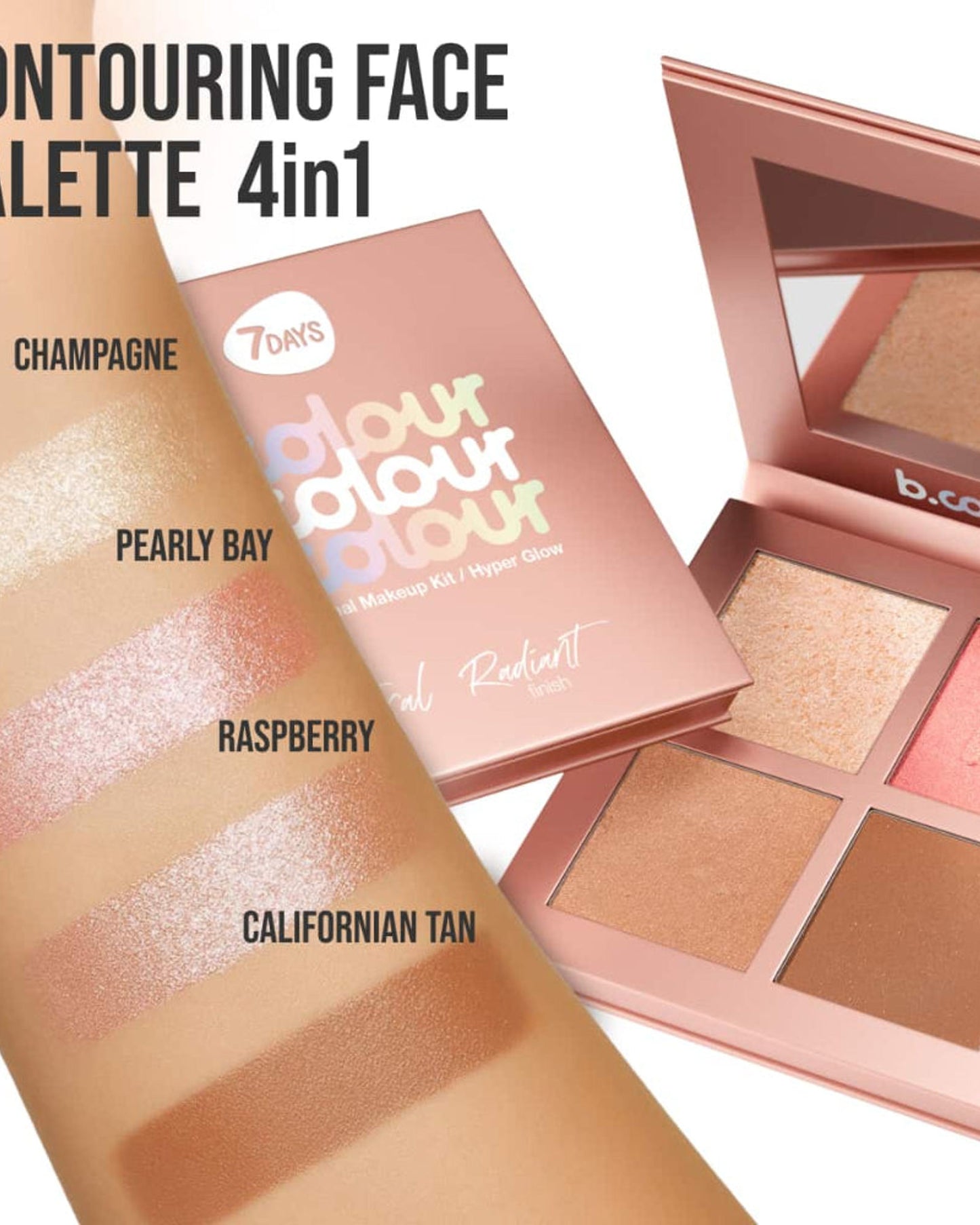 لوحة كونتور هايبر جلو 4 في 1 من بي.كولور 7DAYS