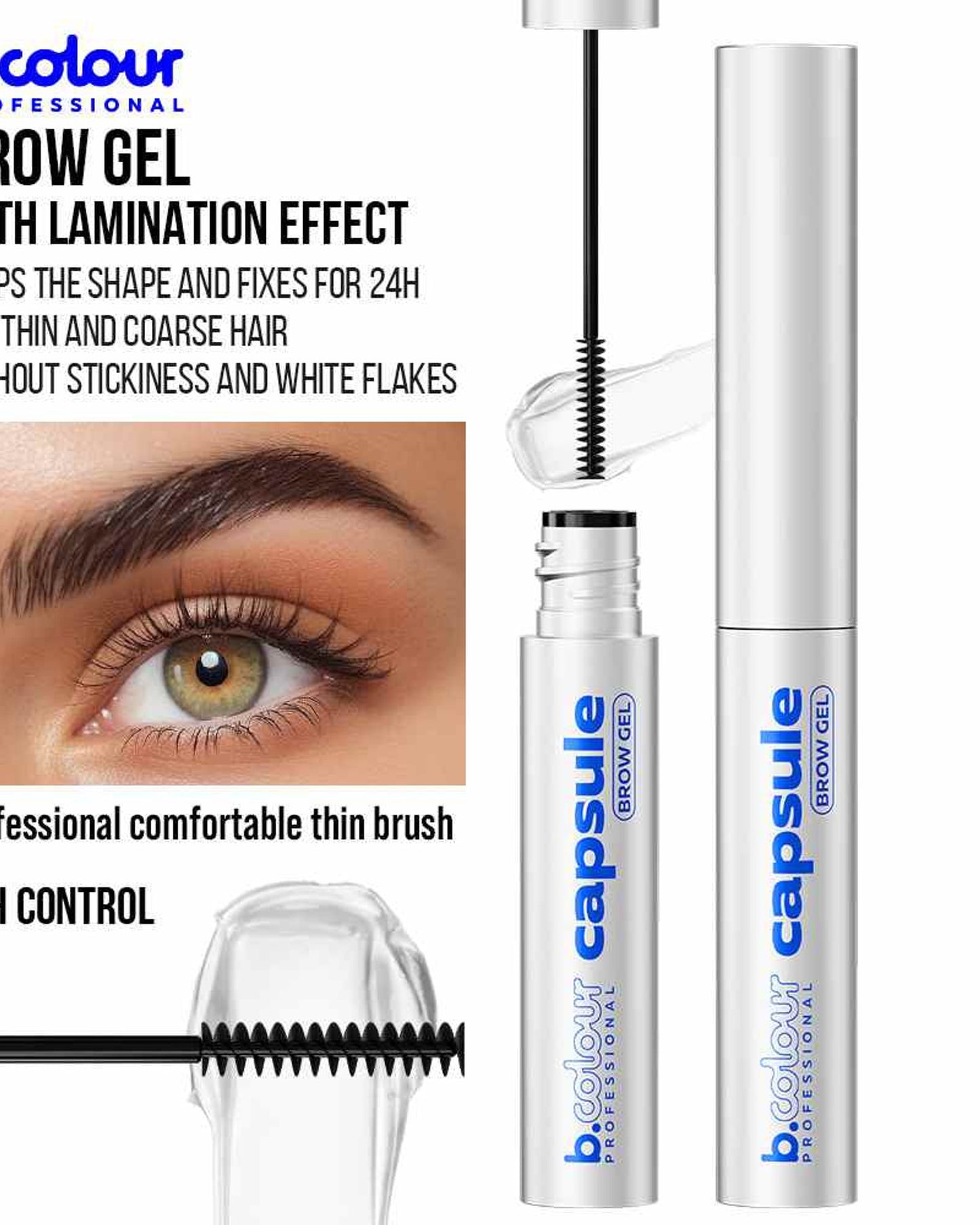 جل التحكم في الحواجب من بي.كولور بروفيشنال لمدة 24 ساعة