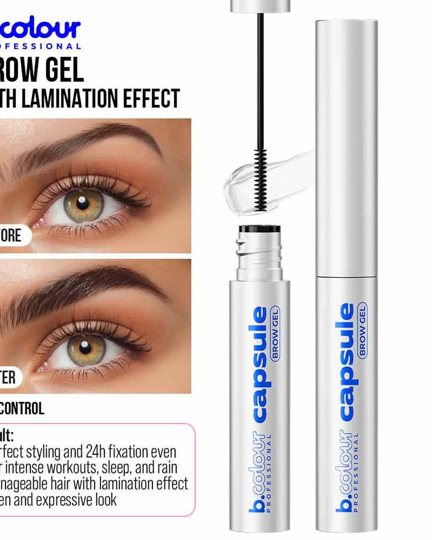 جل التحكم في الحواجب من بي.كولور بروفيشنال لمدة 24 ساعة
