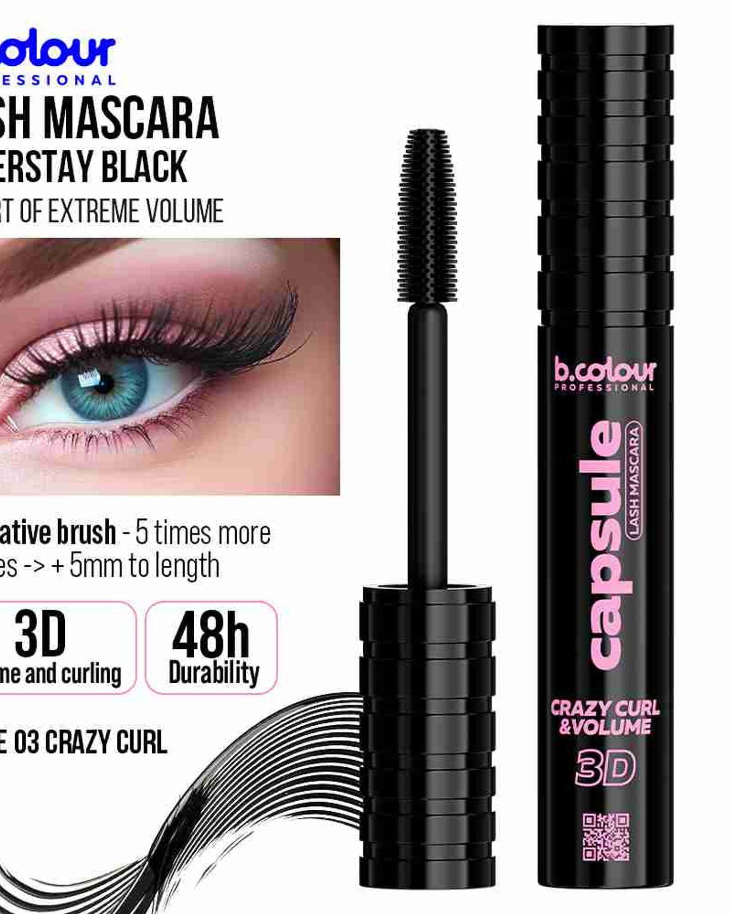 ماسكارا B.COLOUR PROFESSIONAL Crazy Curl