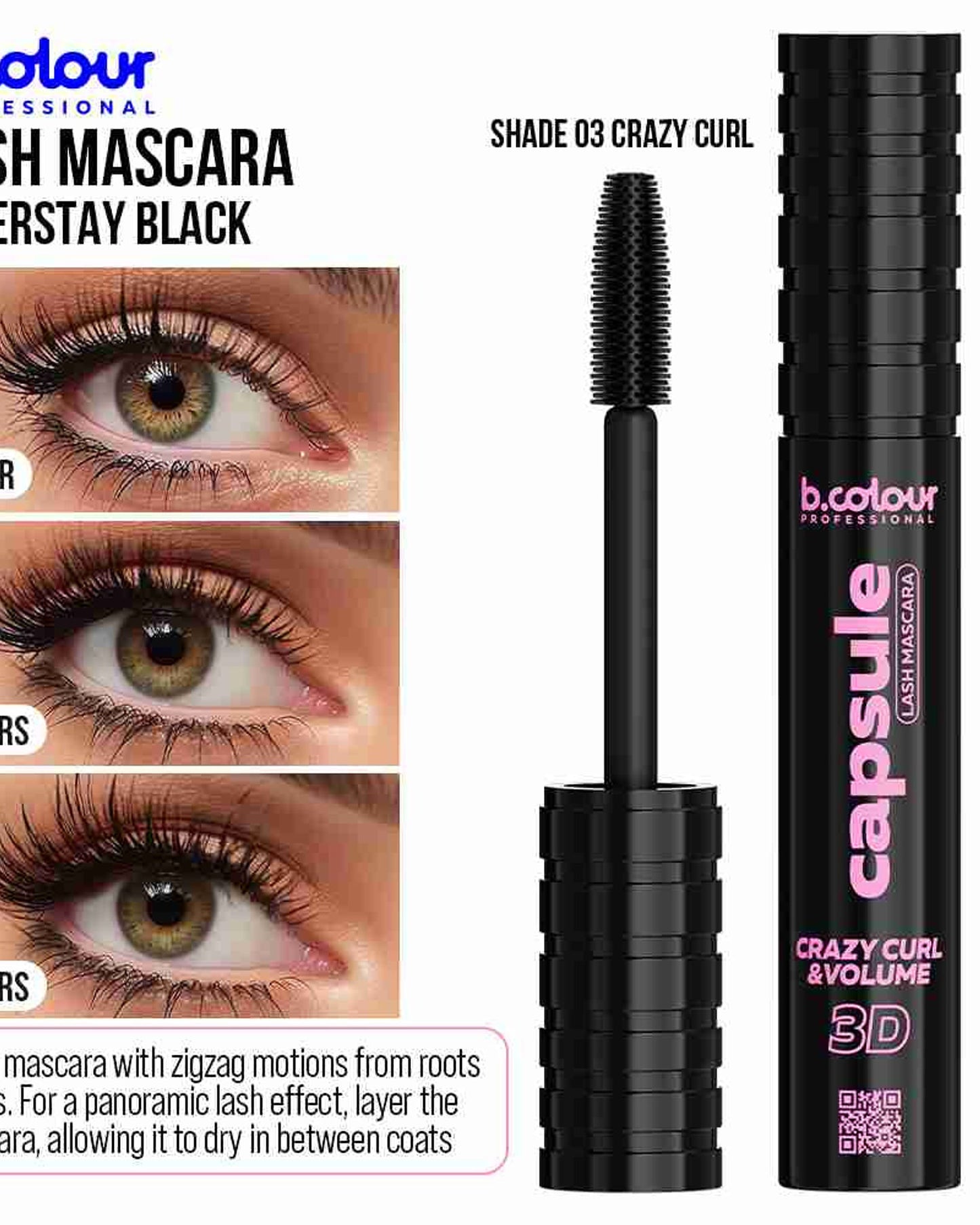 ماسكارا B.COLOUR PROFESSIONAL Crazy Curl
