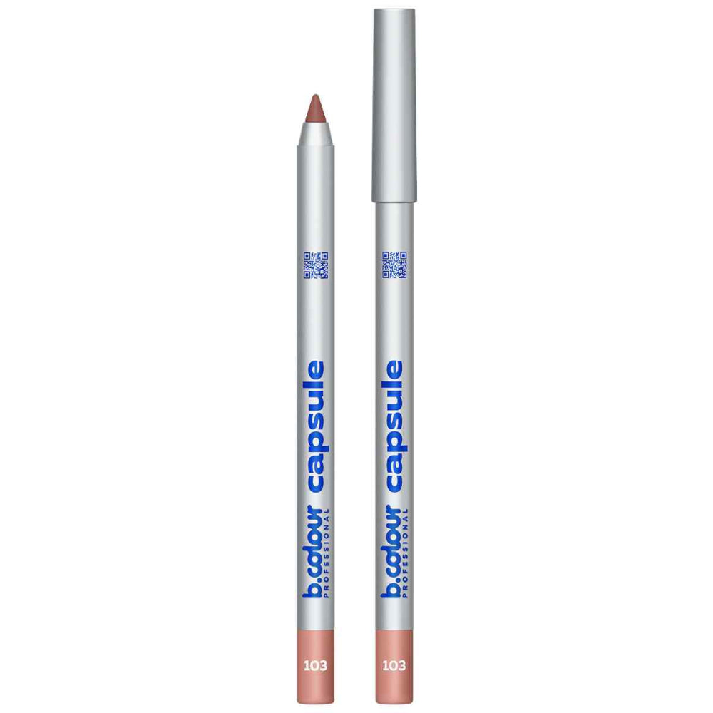 B.COLOUR PROFESSIONAL Lip Liner 103 - Long-Lasting Matte Lip Pencil in Rose Nude