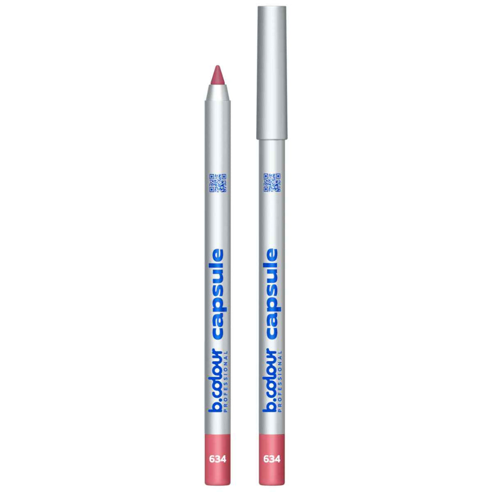 B.COLOUR PROFESSIONAL CAPSULE Lip Liner 634 - Long-Lasting Matte Lip Pencil in Rose Nude