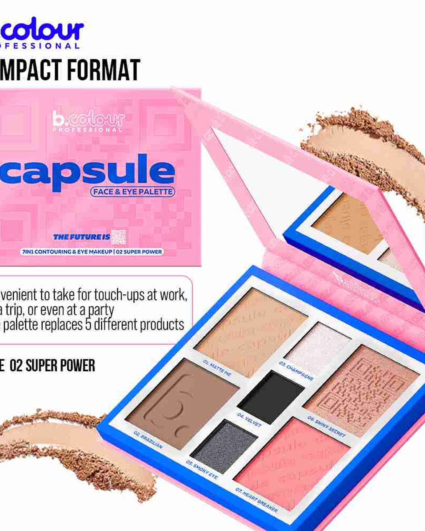 لوحة ألوان الوجه بي. كولور بروفيشنال سوبر باور 7 في 1