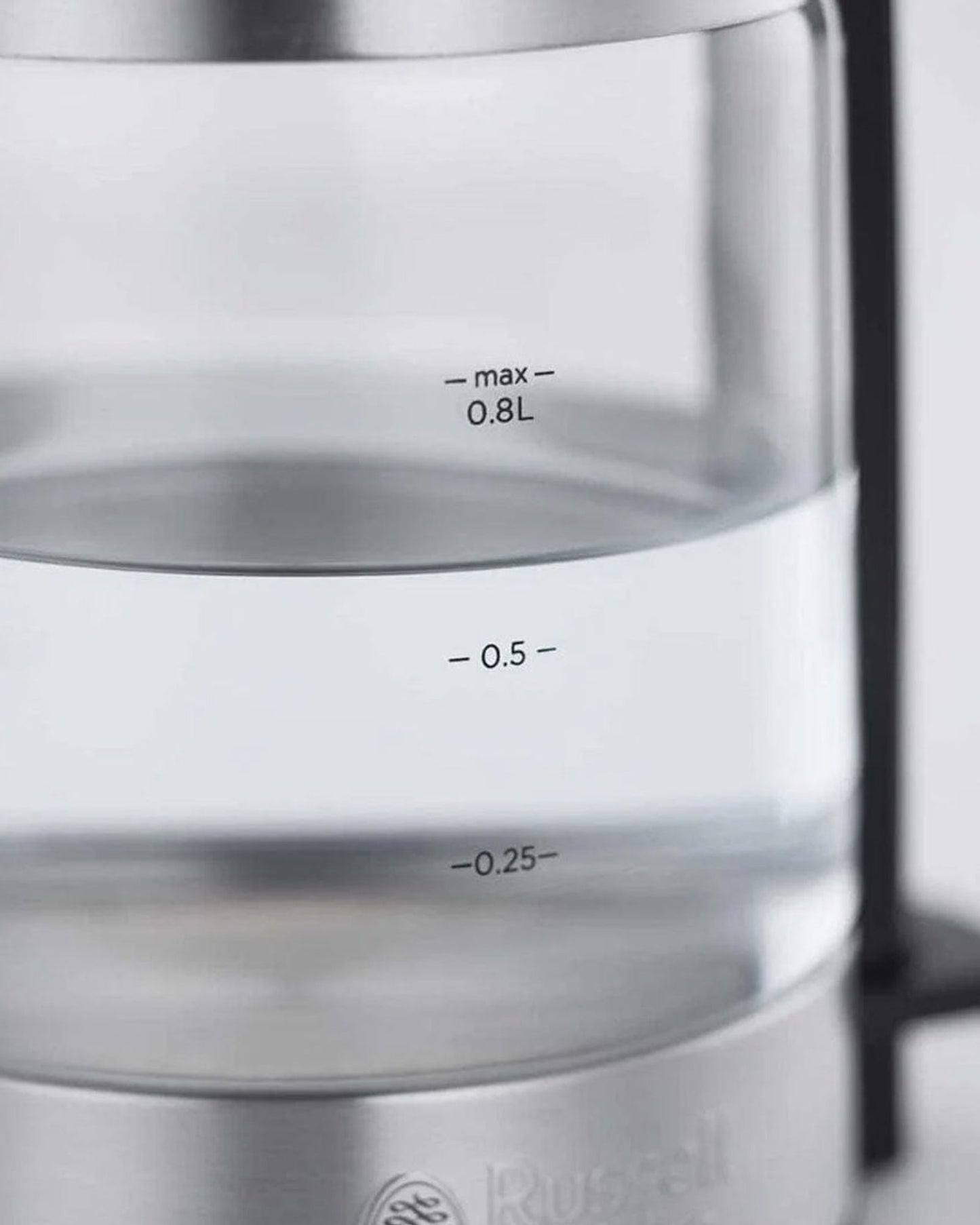 غلاية كهربائية زجاجية مضيئة من راسل هوبز (24191)، 2200 واط مع إيقاف تشغيل تلقائي وفلتر شبكي قابل للإزالة، غلاية صغيرة وقوية من الفولاذ المقاوم للصدأ للاستخدام المنزلي والمكتبي - ضمان لمدة عام واحد