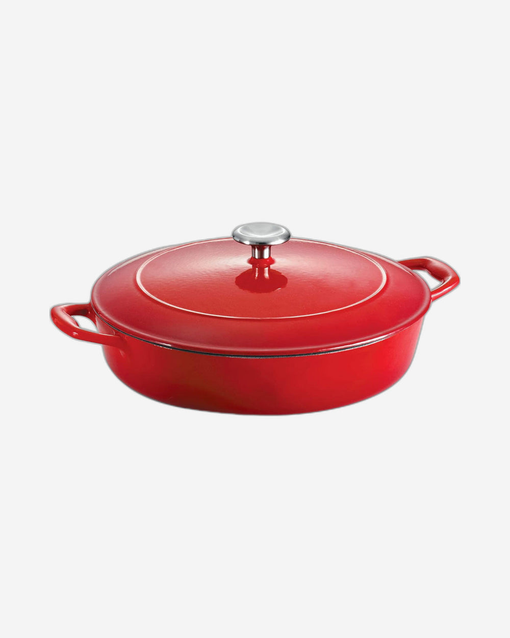 Tramontina Brazil  Series 1000 4 Qt Red Enameled Cast Iron Covered Braiser